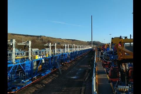 Existing main line wagons have been fitted with 24 working platforms, each 20 m long.